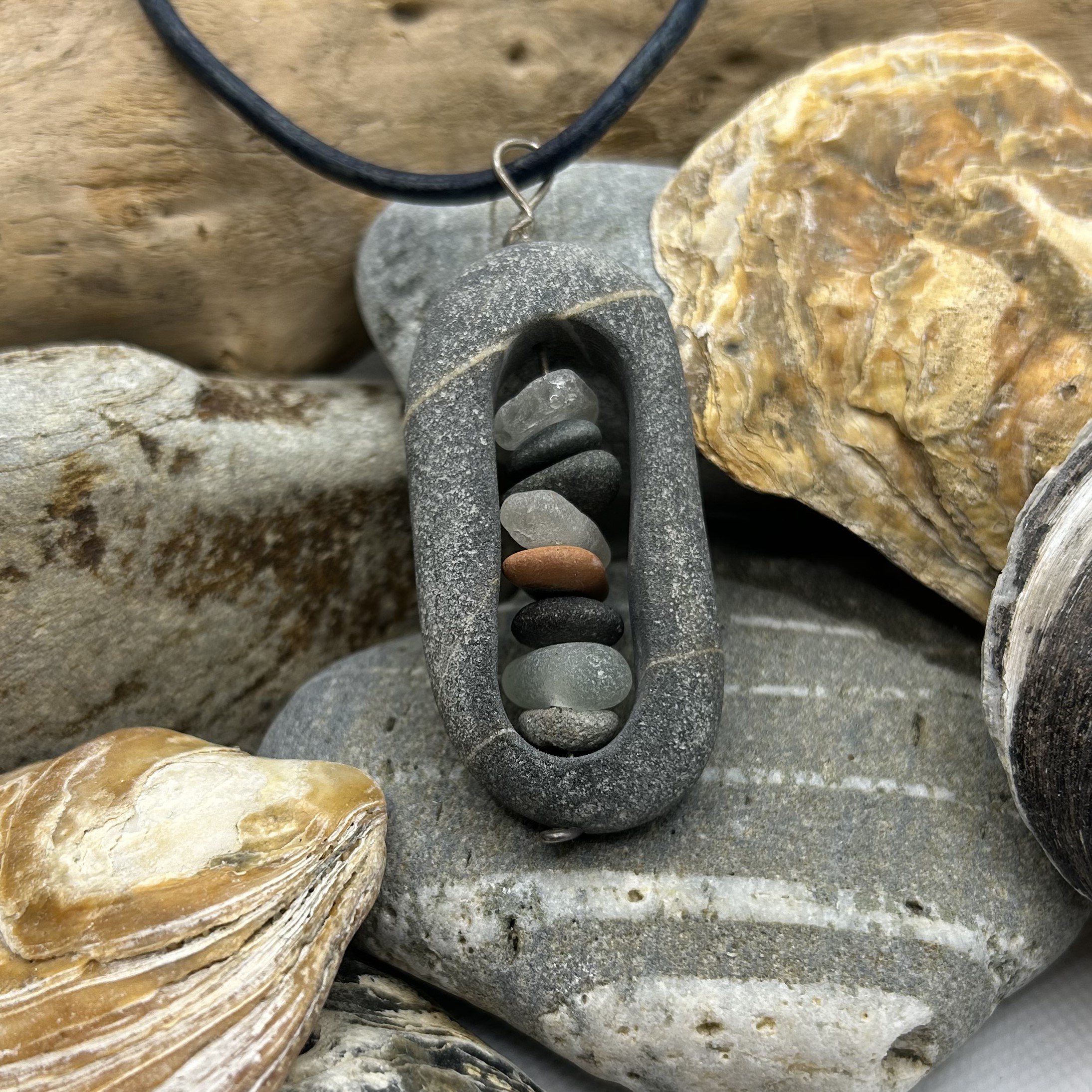 Large Stacker Stone Pendant