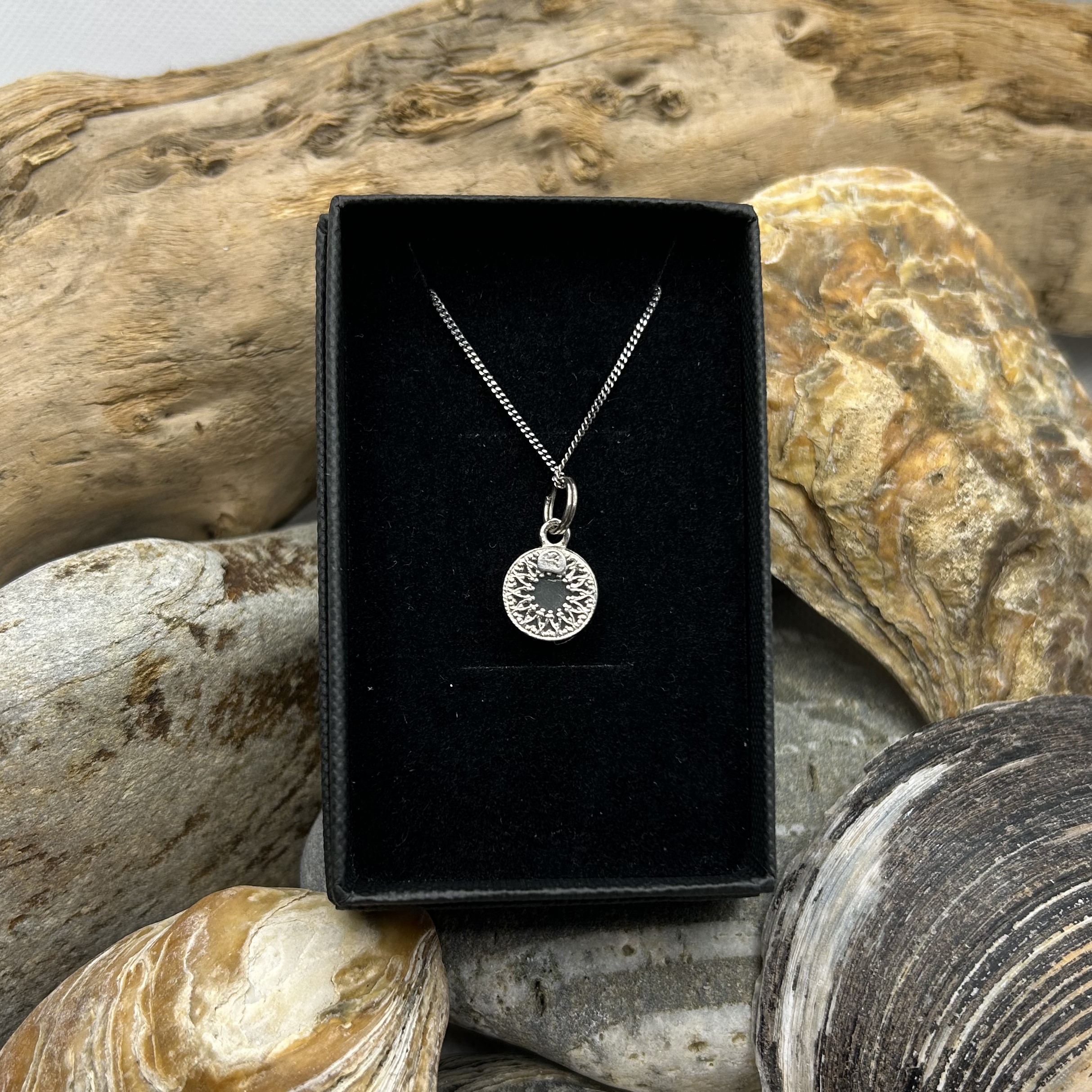 Sterling Silver and Frosted Sea Glass Pendant - Image 2