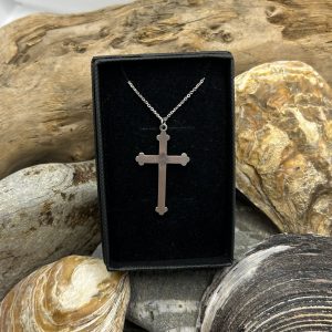Large Vintage Sterling Silver Cross Pendant