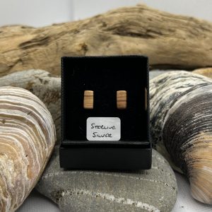 Olive Wood Sterling Silver Earrings