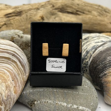Beech Wood Sterling Silver Earrings