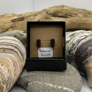 Knob Thorn Wooden Sterling Silver Earrings